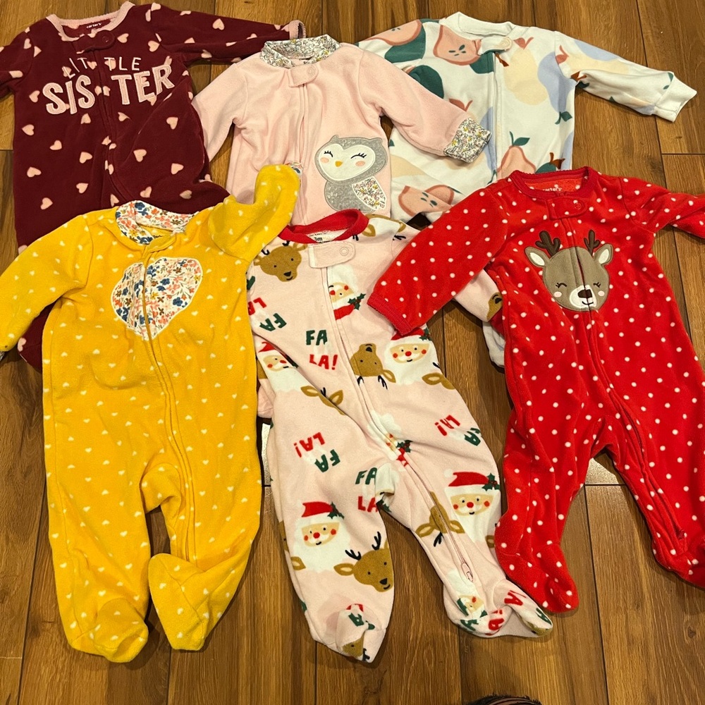 3 month old flannel onesies